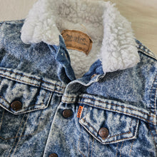 Load image into Gallery viewer, Vintage Levi's Acid Sherpa Jean Jacket 9-12 months
