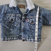 Load image into Gallery viewer, Vintage Levi's Acid Sherpa Jean Jacket 9-12 months
