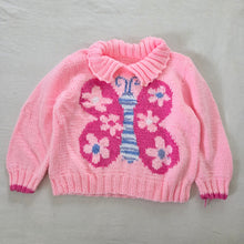 Load image into Gallery viewer, Vintage Butterfly Pink Knit Sweater 4t
