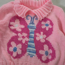 Load image into Gallery viewer, Vintage Butterfly Pink Knit Sweater 4t
