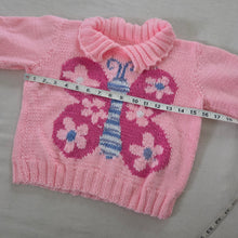 Load image into Gallery viewer, Vintage Butterfly Pink Knit Sweater 4t
