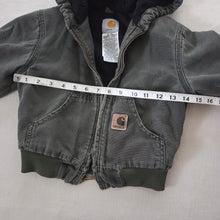 Load image into Gallery viewer, Y2k Carhartt Sage Distressed Jacket 4t *broken zipper
