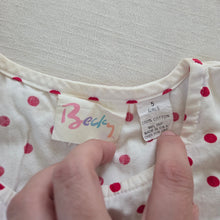 Load image into Gallery viewer, Vintage Polka Dot Sailor Shirt 3t/4t
