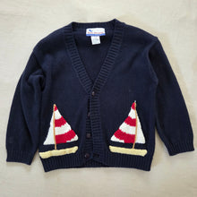 Load image into Gallery viewer, Vintage Sailboat Knit Cardigan 4t/5t

