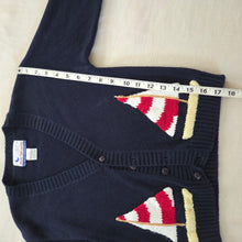 Load image into Gallery viewer, Vintage Sailboat Knit Cardigan 4t/5t
