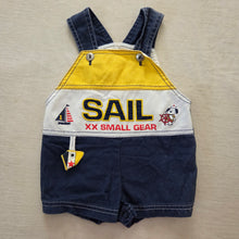 Load image into Gallery viewer, Vintage Sail Gear Cotton Shortalls 3-6 months
