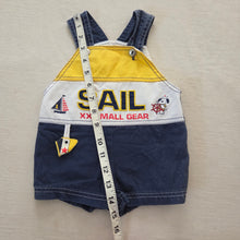 Load image into Gallery viewer, Vintage Sail Gear Cotton Shortalls 3-6 months
