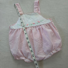 Load image into Gallery viewer, Vintage Bird Embroidered Bubble Romper 6 months
