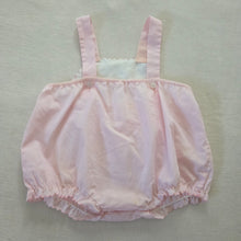 Load image into Gallery viewer, Vintage Bird Embroidered Bubble Romper 6 months

