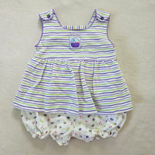 Load image into Gallery viewer, Vintage McKids Fruit + Striped Cotton Romper 12-18 months
