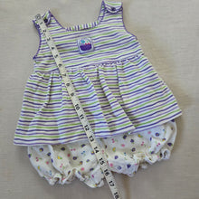 Load image into Gallery viewer, Vintage McKids Fruit + Striped Cotton Romper 12-18 months

