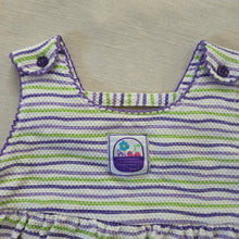 Load image into Gallery viewer, Vintage McKids Fruit + Striped Cotton Romper 12-18 months
