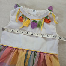 Load image into Gallery viewer, Vintage Fruit Necklace Plaid Romper 2t
