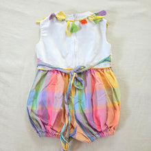 Load image into Gallery viewer, Vintage Fruit Necklace Plaid Romper 2t
