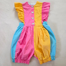 Load image into Gallery viewer, Vintage Chocolate Soup Color Block Romper 5t
