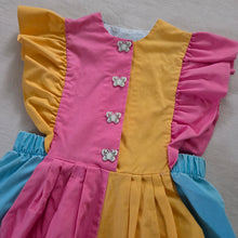 Load image into Gallery viewer, Vintage Chocolate Soup Color Block Romper 5t
