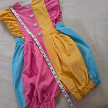 Load image into Gallery viewer, Vintage Chocolate Soup Color Block Romper 5t
