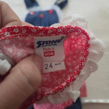 Load image into Gallery viewer, Vintage Girly Overalls + Top Bundle 12-18 months
