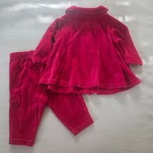 Load image into Gallery viewer, Vintage Wintery Velour Matching Set 3-6 months
