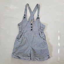 Load image into Gallery viewer, Vintage Gingham Girly Cotton Shortalls kids 10
