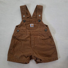 Load image into Gallery viewer, Carhartt Brown Shortalls 6 months
