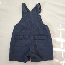 Load image into Gallery viewer, Vintage Navy Blue Shortalls 18 months
