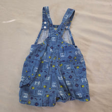 Load image into Gallery viewer, Vintage Nautical Ocean Cotton Shortalls 18 months
