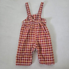 Load image into Gallery viewer, Vintage Warm Plaid Overalls 9-12 months
