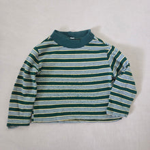 Load image into Gallery viewer, Vintage Green Striped Long Sleeve 6-9 months
