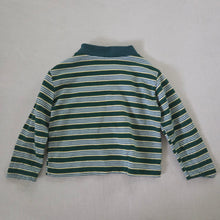 Load image into Gallery viewer, Vintage Green Striped Long Sleeve 6-9 months
