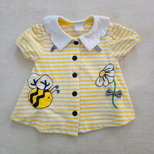Load image into Gallery viewer, Vintage Bee Flower Striped Shirt 2t

