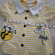 Load image into Gallery viewer, Vintage Bee Flower Striped Shirt 2t
