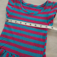 Load image into Gallery viewer, Vintage Pink + Blue Striped Tunic 12-24 months
