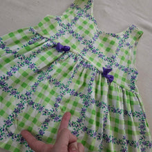 Load image into Gallery viewer, Vintage Floral Gingham Flowy Shirt kids 6
