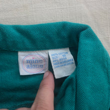 Load image into Gallery viewer, Vintage Aqua Striped Jean Jacket 18 months
