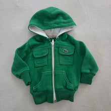Load image into Gallery viewer, Vintage Lacoste Green Zip-up Hoodie 12 months
