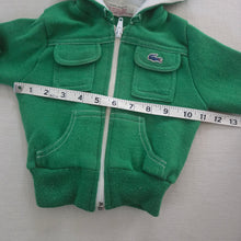 Load image into Gallery viewer, Vintage Lacoste Green Zip-up Hoodie 12 months
