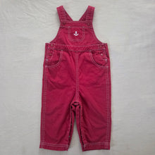 Load image into Gallery viewer, Vintage Gymboree Anchor Red Overalls 12-18 months
