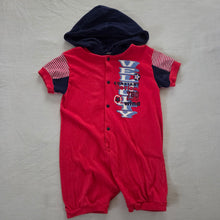 Load image into Gallery viewer, Vintage Sailor/Nautical Hooded Romper 4t
