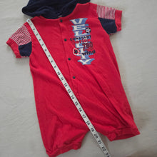 Load image into Gallery viewer, Vintage Sailor/Nautical Hooded Romper 4t
