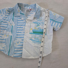 Load image into Gallery viewer, Vintage Striped Ship Sailing Shirt 9-12 months
