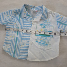 Load image into Gallery viewer, Vintage Striped Ship Sailing Shirt 9-12 months
