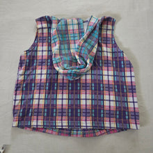 Load image into Gallery viewer, Vintage Girly Plaid Hooded Top 5t/6
