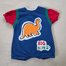 Load image into Gallery viewer, Vintage Dino Color Block Romper 12 months
