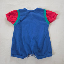 Load image into Gallery viewer, Vintage Dino Color Block Romper 12 months
