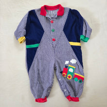 Load image into Gallery viewer, Vintage Train Color Block Bodysuit 12-18 months
