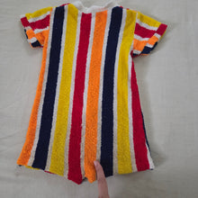 Load image into Gallery viewer, Vintage Striped Terrycloth Romper 12-18 months
