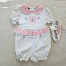 Load image into Gallery viewer, Vintage Deadstock Butterfly Romper + Headband 24 months

