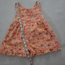 Load image into Gallery viewer, Vintage Orange Floral Romper 18 months
