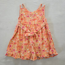 Load image into Gallery viewer, Vintage Orange Floral Romper 18 months
